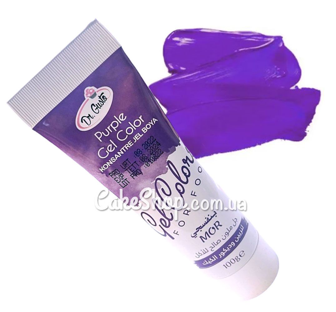 ⋗ Гелевий барвник Dr. Gusto фиолетовый (Purple), 100г купить в Украине ➛ CakeShop.com.ua, фото