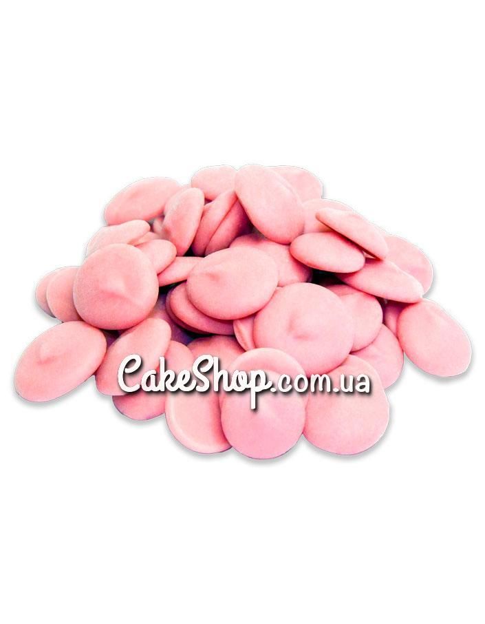 ⋗ Шоколад бельгійський  Callebaut рожевий зі смаком полуниці в дисках, 100 г купити в Україні ➛ CakeShop.com.ua, фото