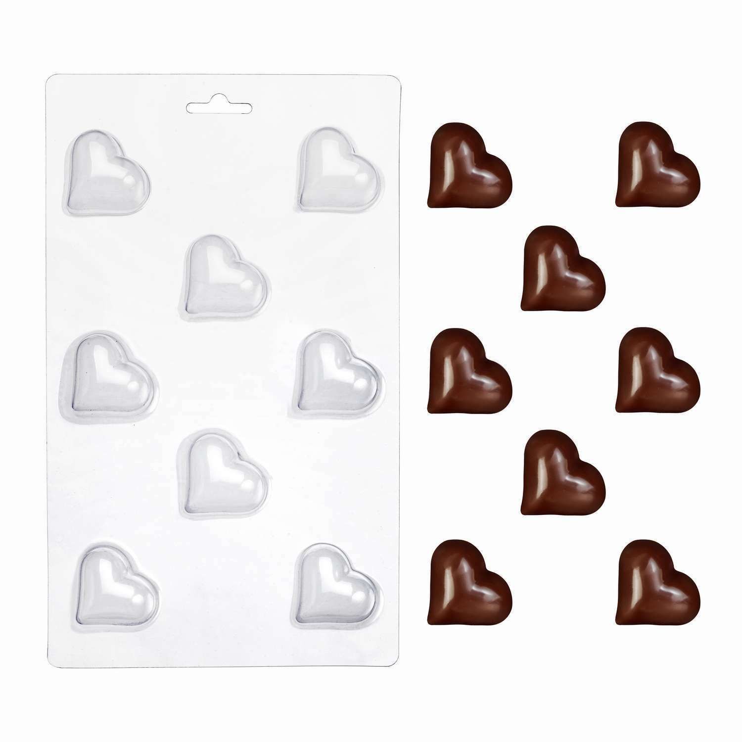 ⋗ Пластиковая форма для шоколада Конфета Сердце купить в Украине ➛ CakeShop.com.ua, фото