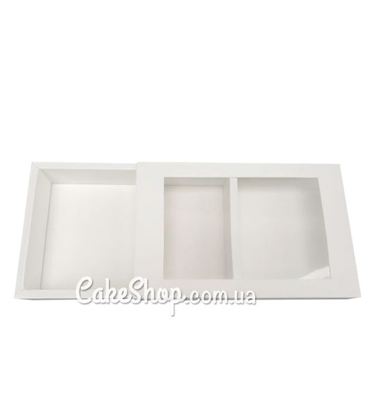 ⋗ Коробка для еклерів з віконцем Біла, 24х15х4,2 см купити в Україні ➛ CakeShop.com.ua, фото