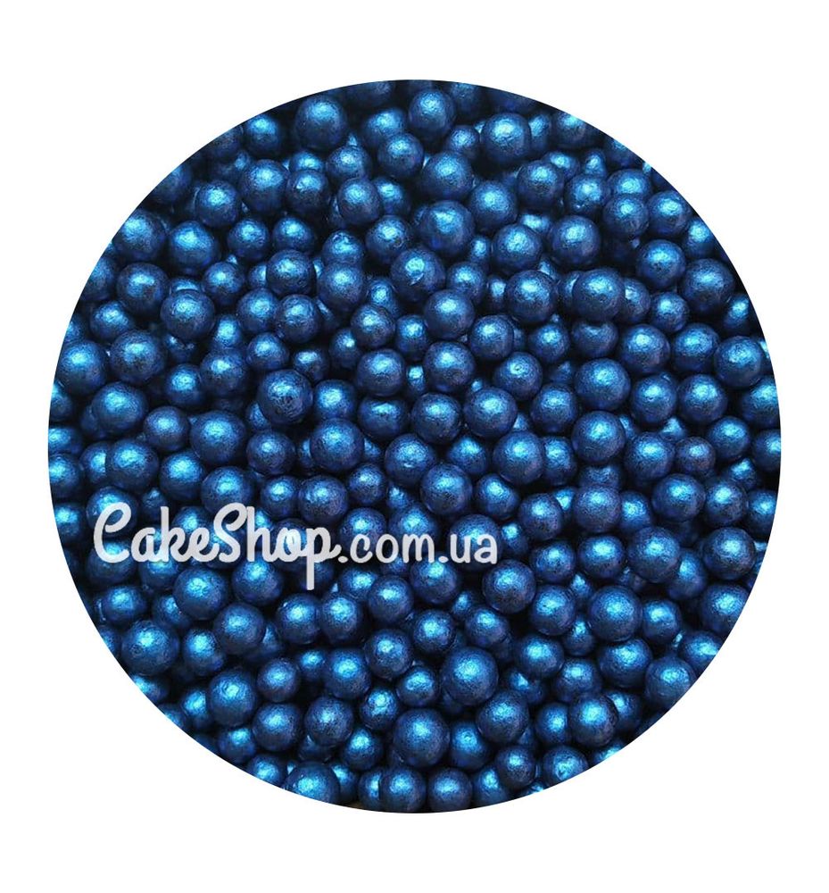 Жемчуг сахарный Королевский Синий 3 мм, 50 г - фото