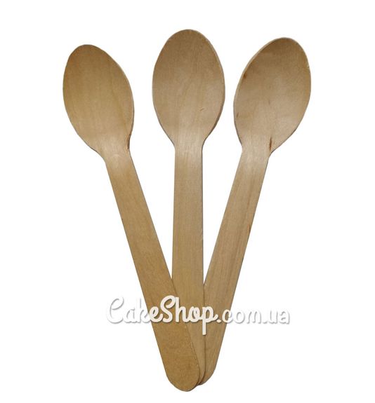 ⋗ Ложка деревянная 16 см в упаковке 10 шт. купить в Украине ➛ CakeShop.com.ua, фото