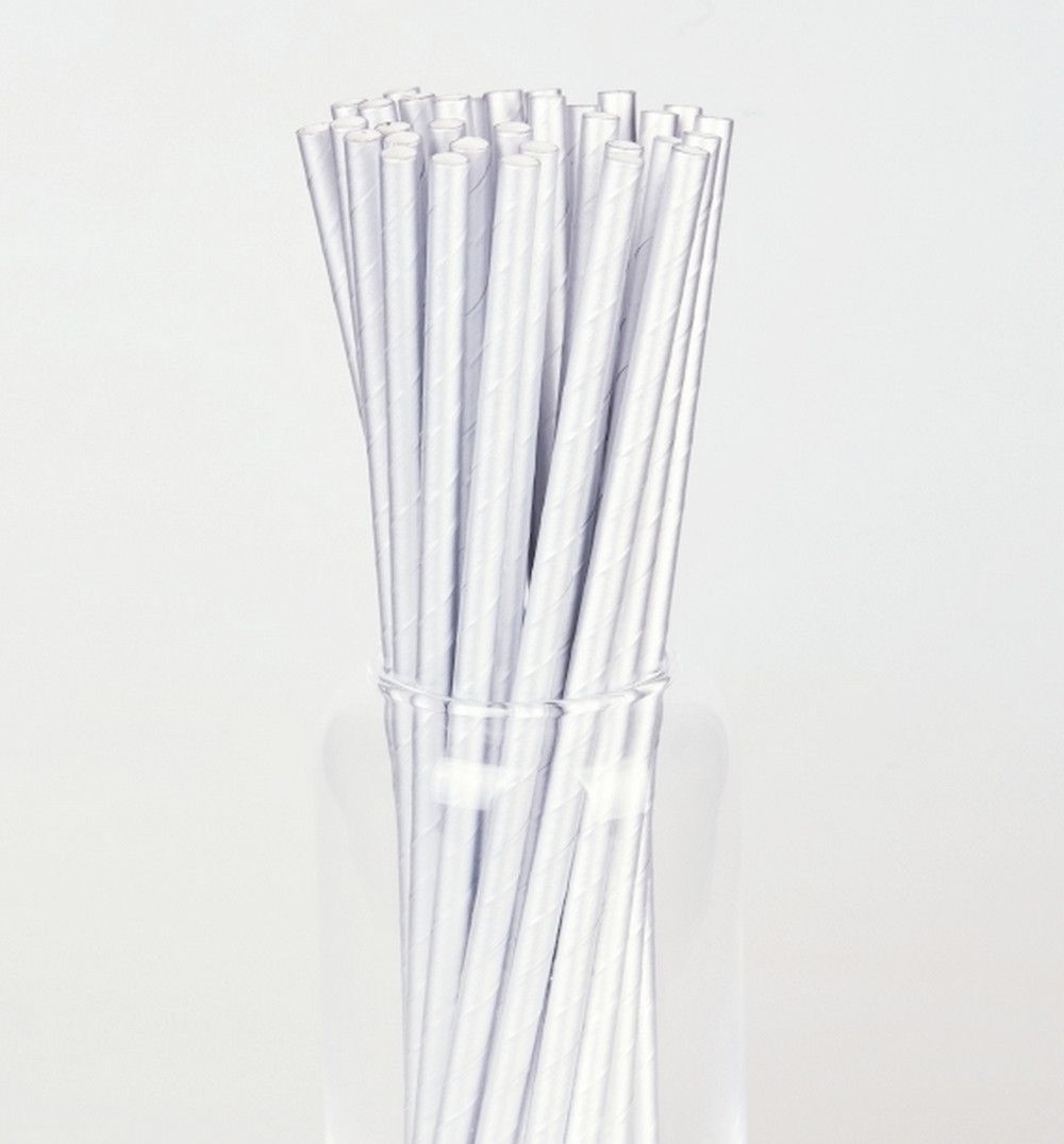 ⋗ Трубочки паперові срібло 200 мм купити в Україні ➛ CakeShop.com.ua, фото