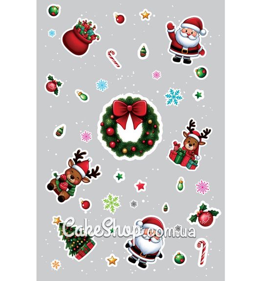 ⋗ Пакеты новогодние Венок 20х30 см, 10 шт купить в Украине ➛ CakeShop.com.ua, фото