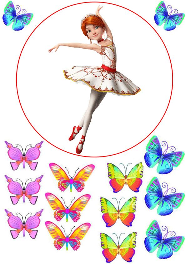 ⋗ Вафельна картинка Балерина 3 купити в Україні ➛ CakeShop.com.ua, фото