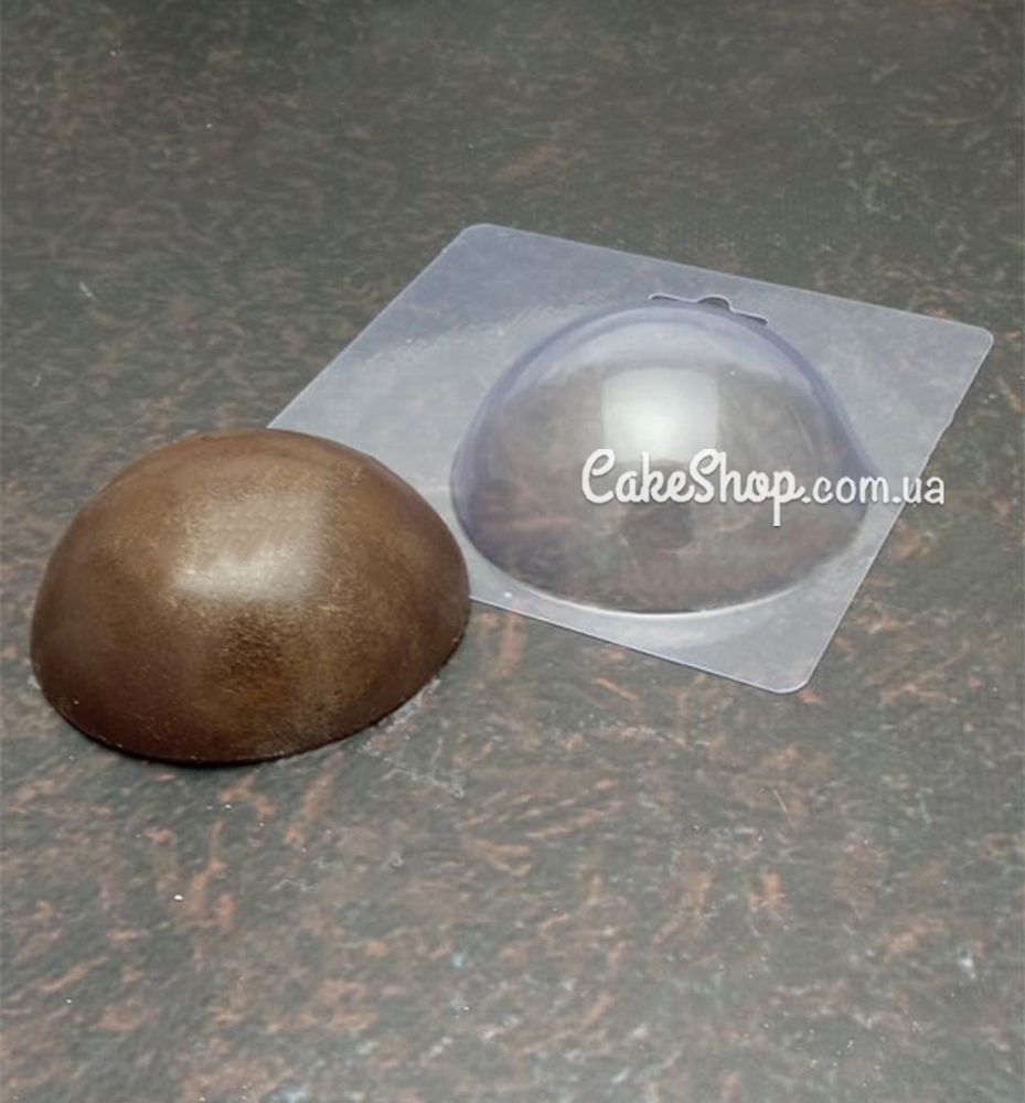 Пластикова форма для шоколаду Напівсфера 7,5 см - фото