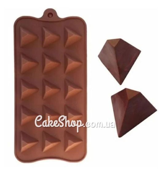 ⋗ Силіконова форма для цукерок, льоду і мармеладу Піраміда купити в Україні ➛ CakeShop.com.ua, фото