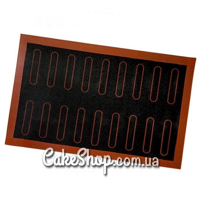 Силіконовий килимок з розміткою для еклерів 40х30 см (18 шт) - фото