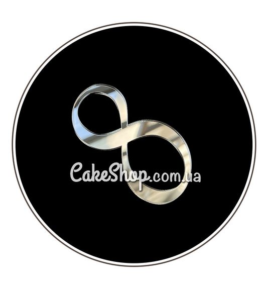 ⋗ Акриловий топпер DZ бічний цифра 8, срібло купити в Україні ➛ CakeShop.com.ua, фото