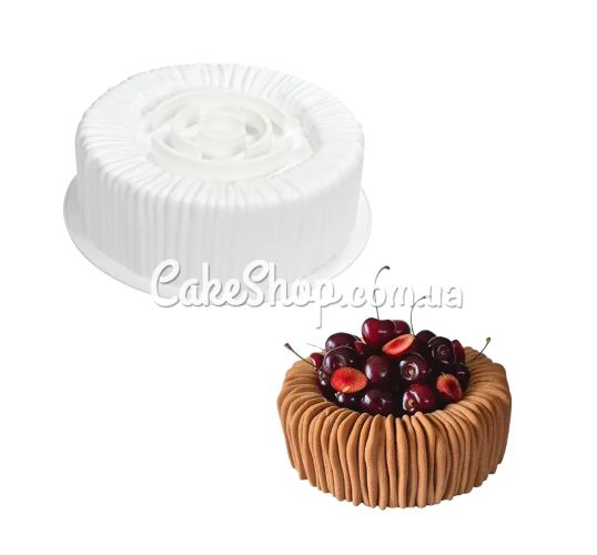 ⋗ Силіконова форма для євродесертів кругла Смуга купити в Україні ➛ CakeShop.com.ua, фото