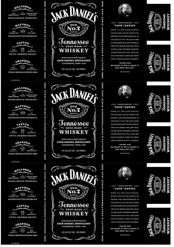 ⋗ Вафельна картинка Віскі Jack Daniels 1 купити в Україні ➛ CakeShop.com.ua, фото