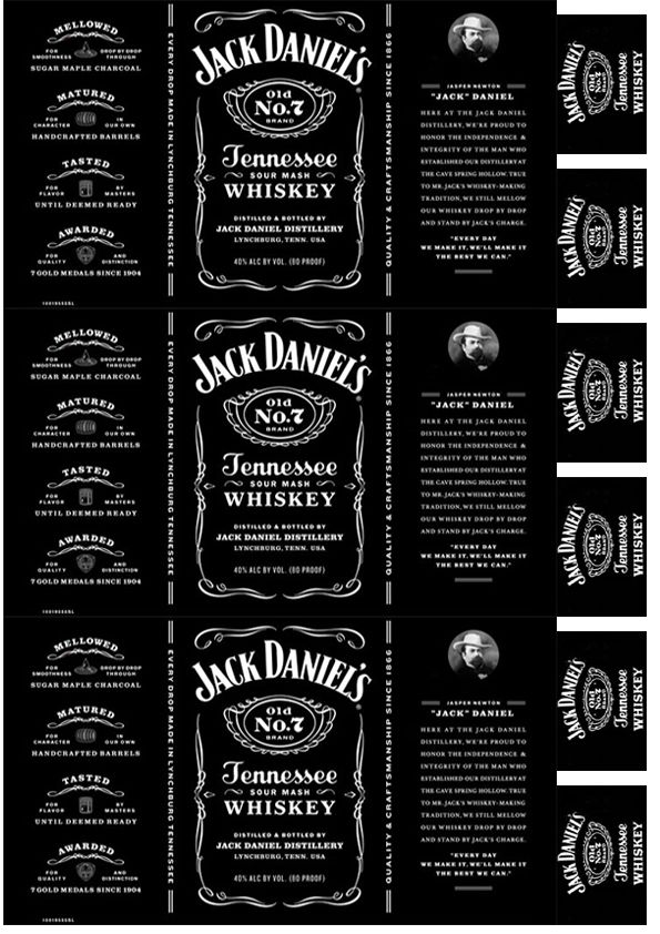 ⋗ Вафельна картинка Віскі Jack Daniels 1 купити в Україні ➛ CakeShop.com.ua, фото