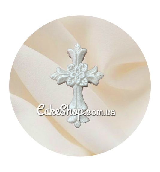 ⋗ Сахарные фигурки Крестик Премиум белый перламутр ТМ KD купить в Украине ➛ CakeShop.com.ua, фото