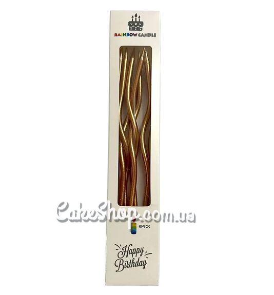 ⋗ Свічки тортові Коктейльні бронзові, 6 шт купить в Украине ➛ CakeShop.com.ua, фото