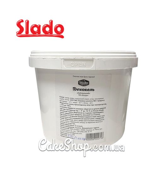 ⋗ Декор-гель нейтральний Slado, 6 кг купити в Україні ➛ CakeShop.com.ua, фото