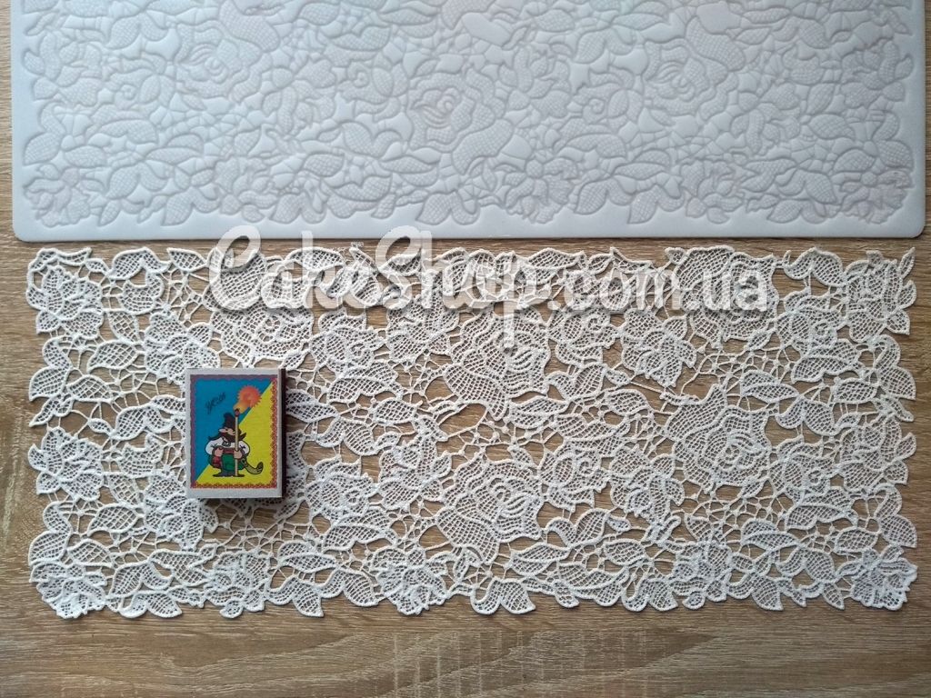 ⋗ Силиконовый коврик Кружево Розы 2 купить в Украине ➛ CakeShop.com.ua, фото
