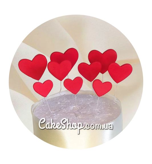 ⋗ Сахарные фигурки Сердца сахарные красные ТМ KD купить в Украине ➛ CakeShop.com.ua, фото