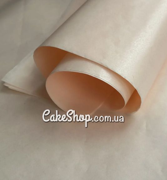 ⋗ Папір тішью щільний Pale peach з перламутром, 10 аркушів купити в Україні ➛ CakeShop.com.ua, фото