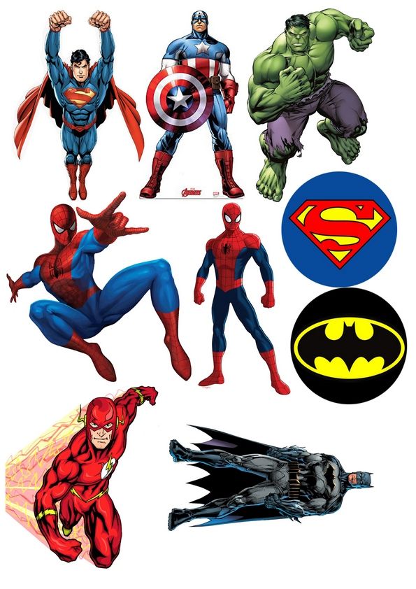 Вафельна картинка Супергерої 3 - фото