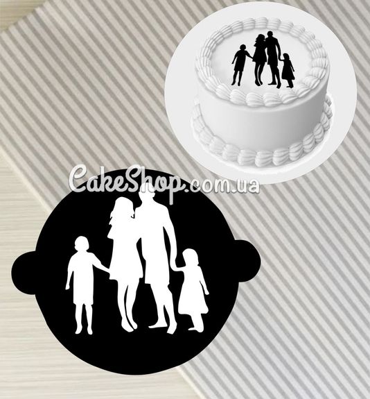 ⋗ Трафарет для торта Сім'я 2 купити в Україні ➛ CakeShop.com.ua, фото