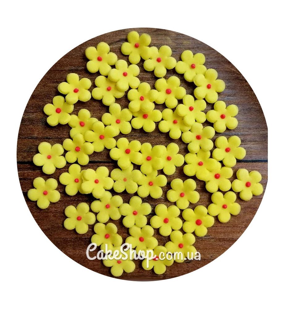 Цукрові фігурки Яблуневий цвіт жовтий ТМ Сладо - фото