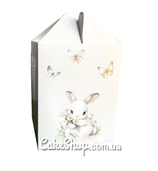 ⋗ Коробка для пасхальных куличей 14х14х18 см, Зайка купить в Украине ➛ CakeShop.com.ua, фото