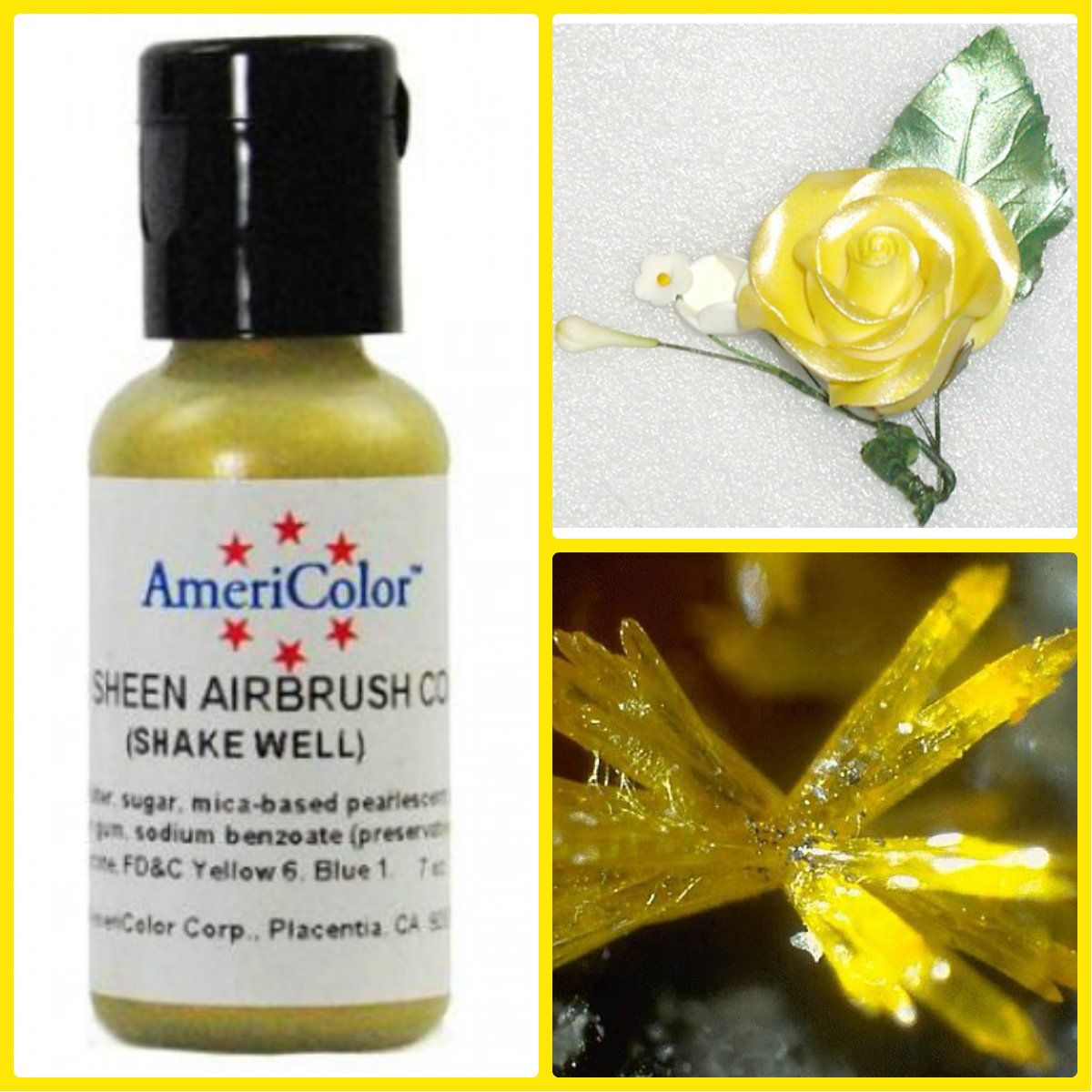 ⋗ Краситель гелевый сверкающий Жёлтый Yellow Sheen AmeriColor, 20 г купить в Украине ➛ CakeShop.com.ua, фото