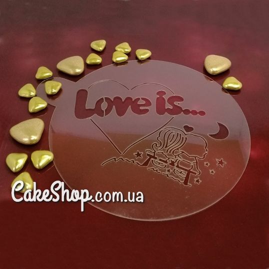 ⋗ Трафарет для тортів, пряників, кави Love is купити в Україні ➛ CakeShop.com.ua, фото