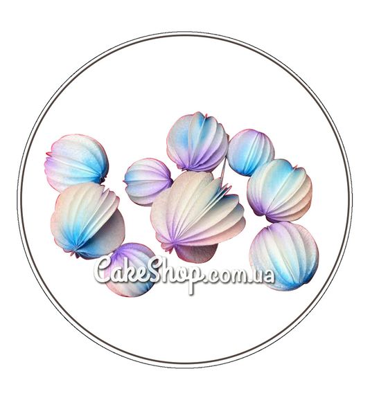 ⋗ Вафельні кулі Блакитно-бузкові 9 шт ТМ Сладо купити в Україні ➛ CakeShop.com.ua, фото