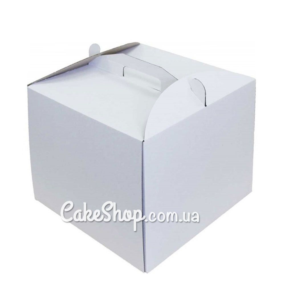 ⋗ Коробка для торта Біла, 30х30х25 см купити в Україні ➛ CakeShop.com.ua, фото