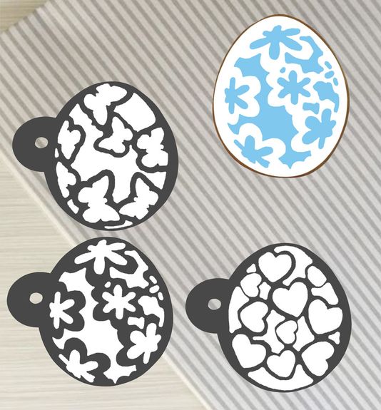 ⋗ Трафарет Пасхальный мотив 3 шт купить в Украине ➛ CakeShop.com.ua, фото