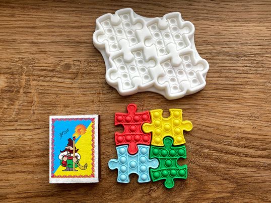 ⋗ Силиконовый молд поп-ит Пазлы купить в Украине ➛ CakeShop.com.ua, фото