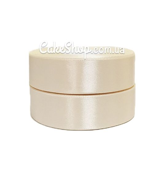 ⋗ Стрічка атласна Молочна 25 мм купити в Україні ➛ CakeShop.com.ua, фото