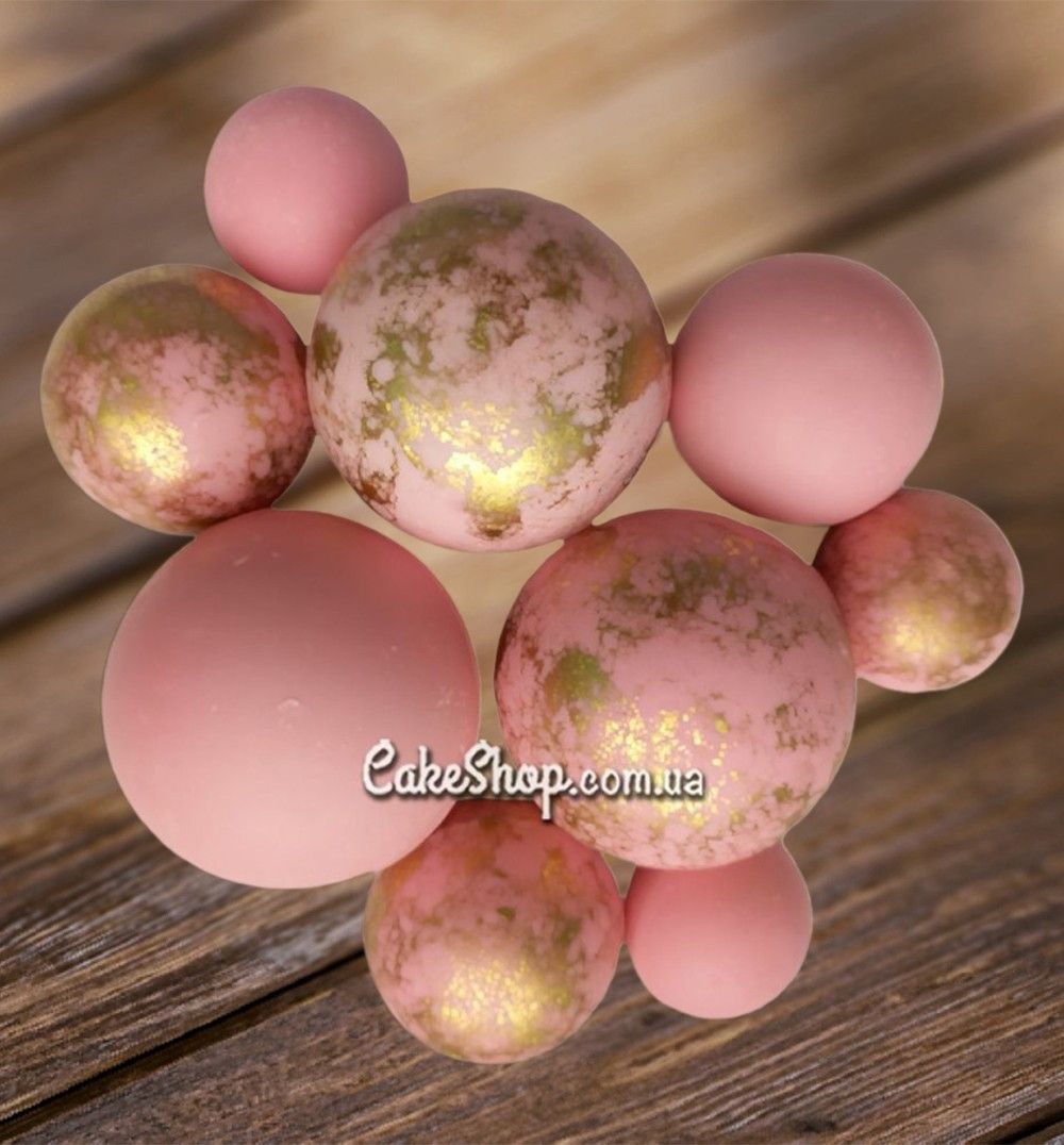 ⋗ Сфера шоколадна IR Рожевий мармур-рожеві купити в Україні ➛ CakeShop.com.ua, фото