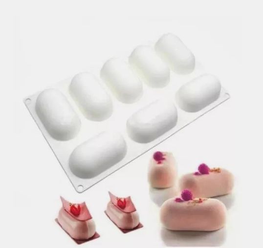 ⋗ Силіконова форма для евродесертів Еклер міні 8 шт. купити в Україні ➛ CakeShop.com.ua, фото