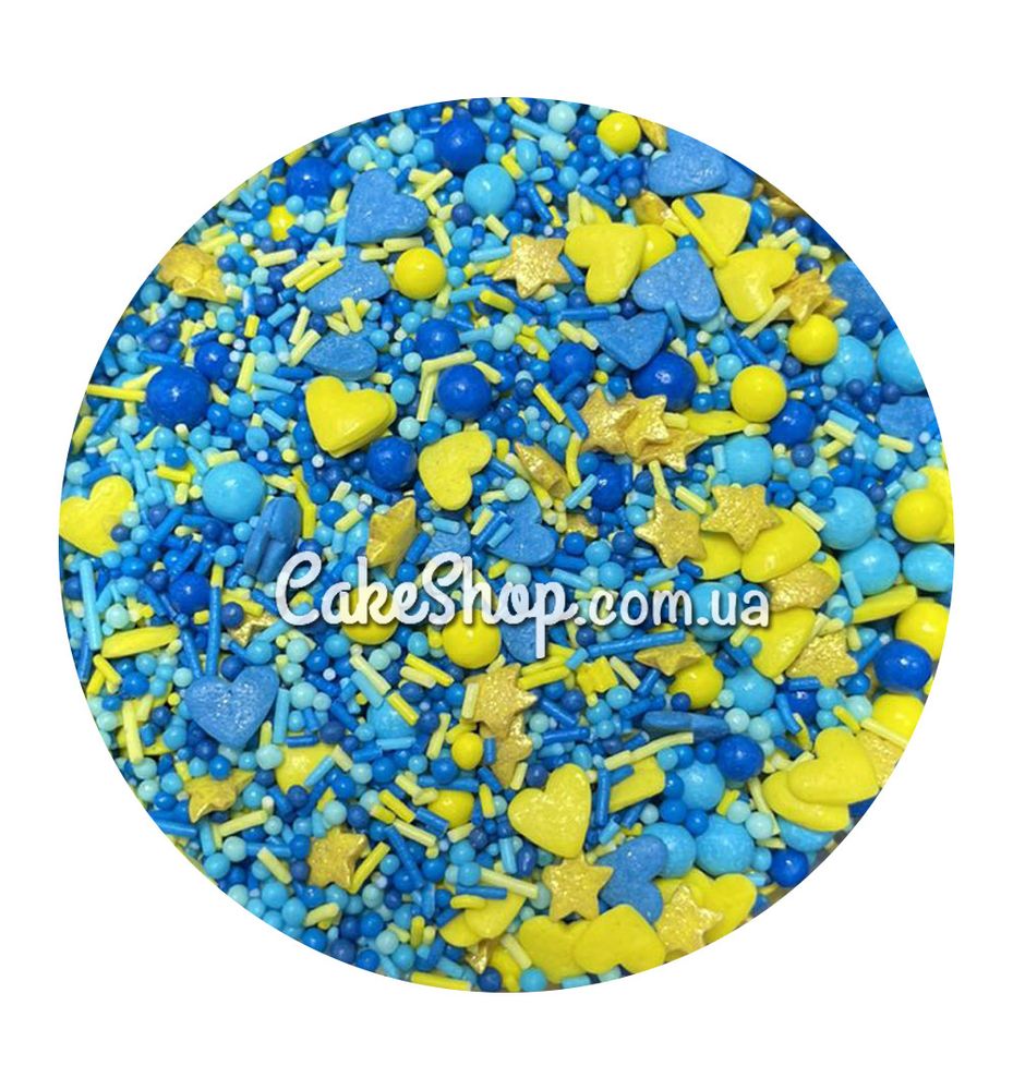 Посипка цукрова Глянцевий мікс з кульками #11, 50 г - фото