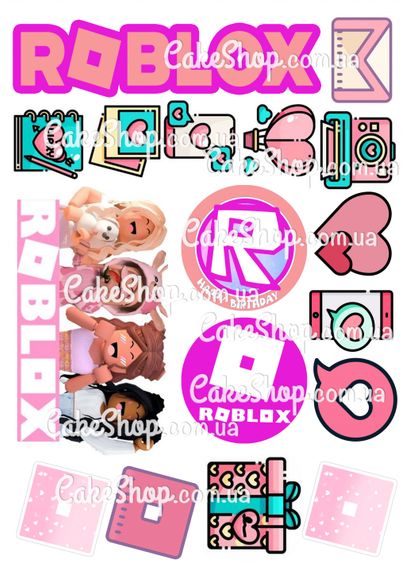 ⋗ Вафельна картинка Роблокс для дівчаток 1 купити в Україні ➛ CakeShop.com.ua, фото