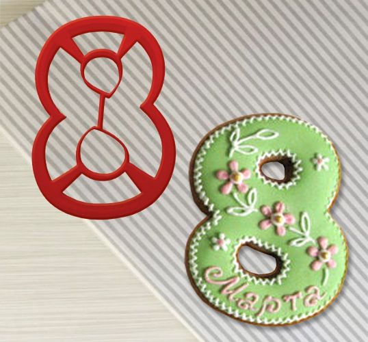 ⋗ Вырубка пластиковая на 8 Марта купить в Украине ➛ CakeShop.com.ua, фото