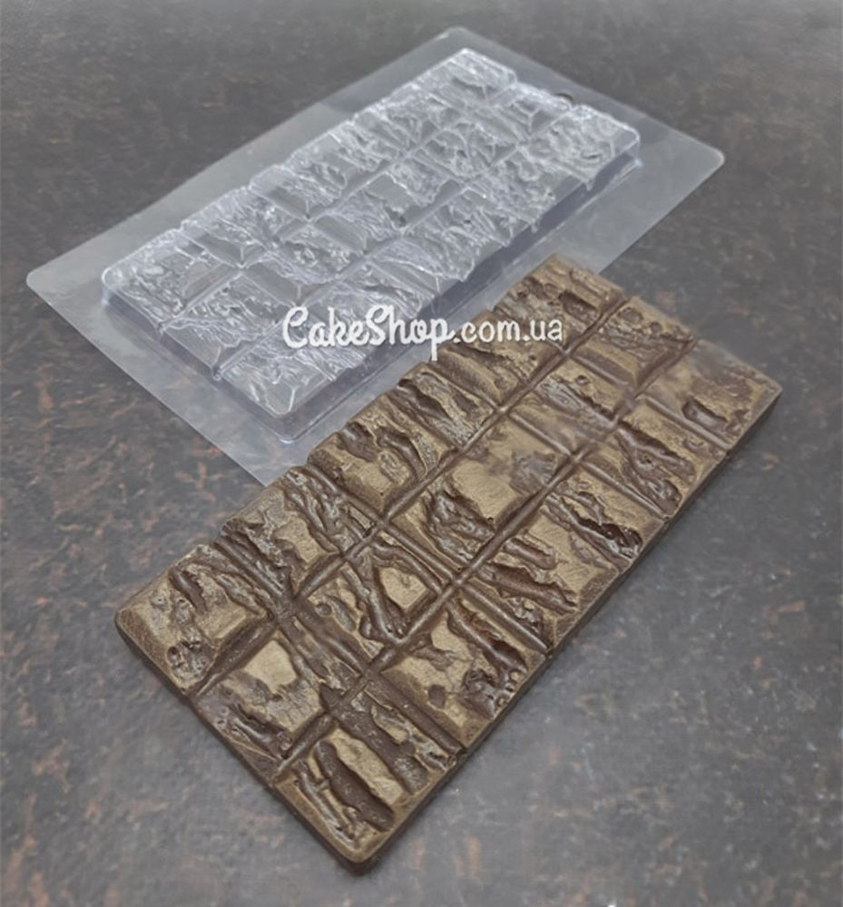 Пластиковая форма для шоколада плитка Дикий шоколад - фото