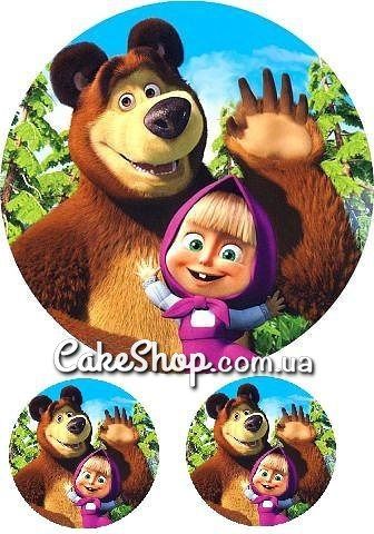 ⋗ Сахарная картинка Маша и Медведь 8 купить в Украине ➛ CakeShop.com.ua, фото