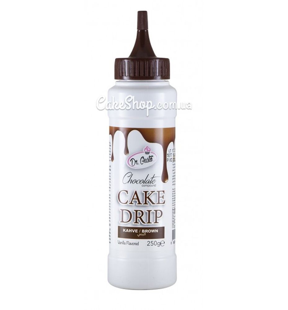 Обтікаючий шоколад Cake Drip коричневий Dr.Gusto, 250  г - фото