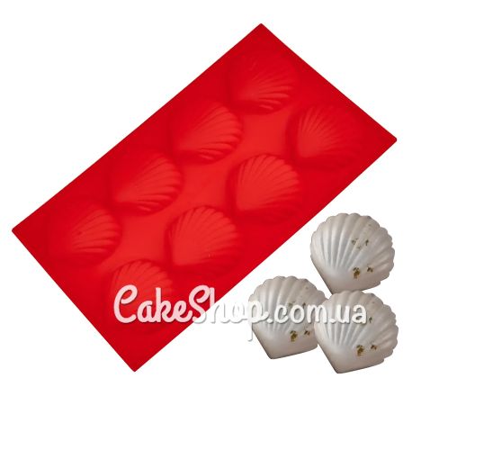 ⋗ Силіконова форма Мушлі, 8 шт купити в Україні ➛ CakeShop.com.ua, фото