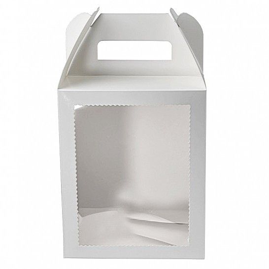 ⋗ Коробка для паски, пряничного домика 16,5х16,5х20 см,  Белая купить в Украине ➛ CakeShop.com.ua, фото