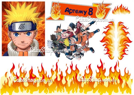 ⋗ Вафельна картинка Наруто 2 купити в Україні ➛ CakeShop.com.ua, фото
