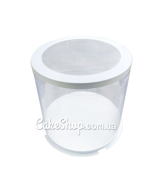 ⋗ Коробка для торта, цветов, игрушек Тубус с прозрачной крышкой d-30, h-50 см купить в Украине ➛ CakeShop.com.ua, фото