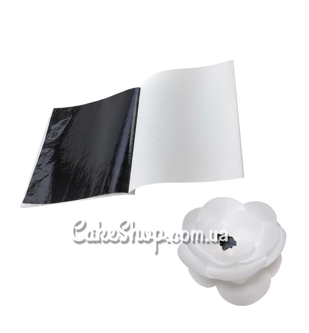 ⋗ Поталь чорна 80х85 мм, 5 листів купити в Україні ➛ CakeShop.com.ua, фото