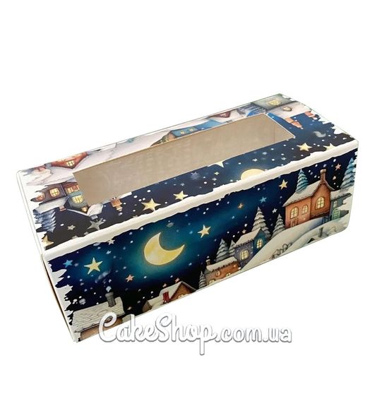 ⋗ Коробка для макаронс, конфет, безе с прозрачным окном Диканька, 14х6х5 см купить в Украине ➛ CakeShop.com.ua, фото
