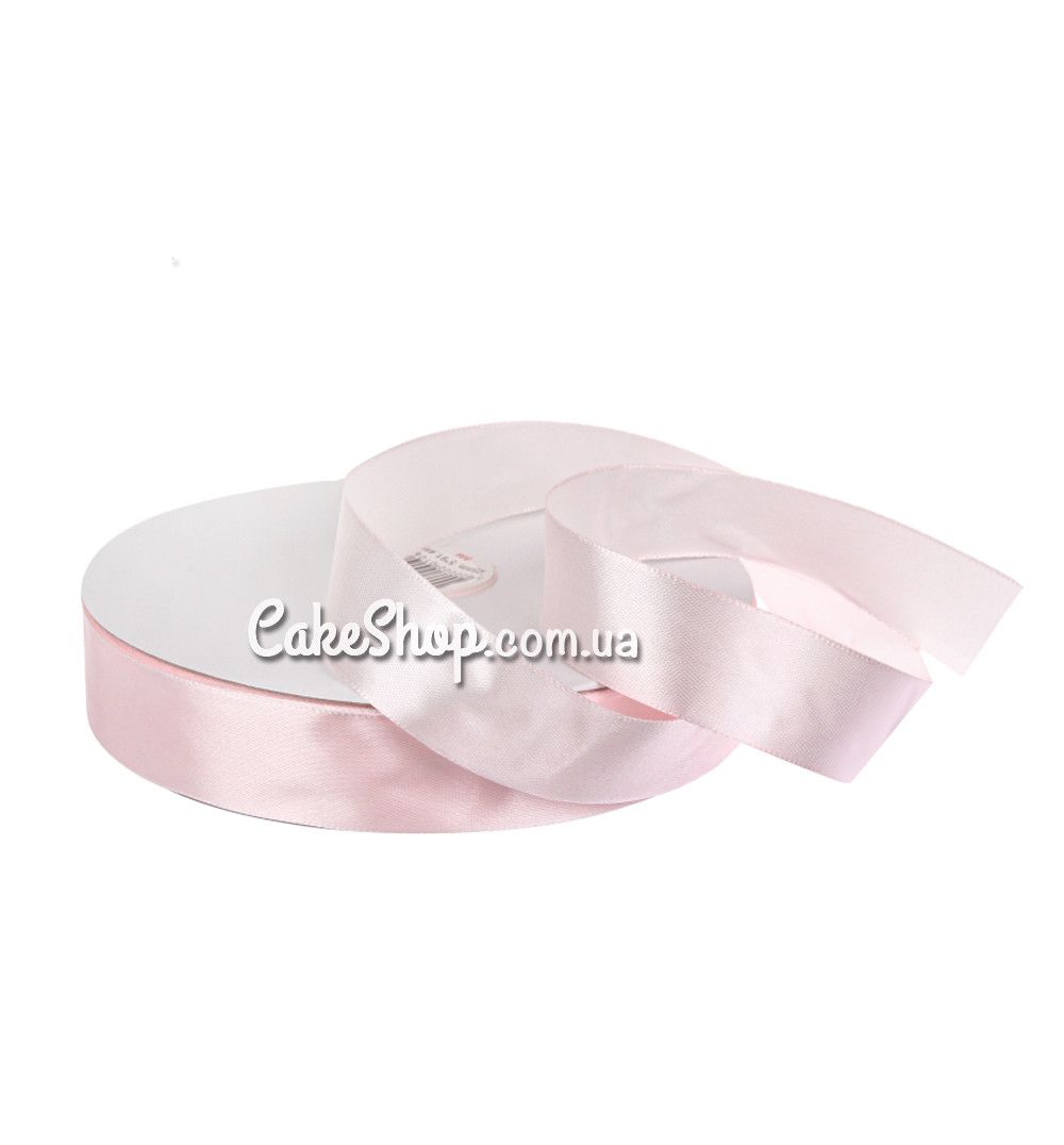 ⋗ Лента атласная Нежно-розовая 25 мм, 90 м купить в Украине ➛ CakeShop.com.ua, фото