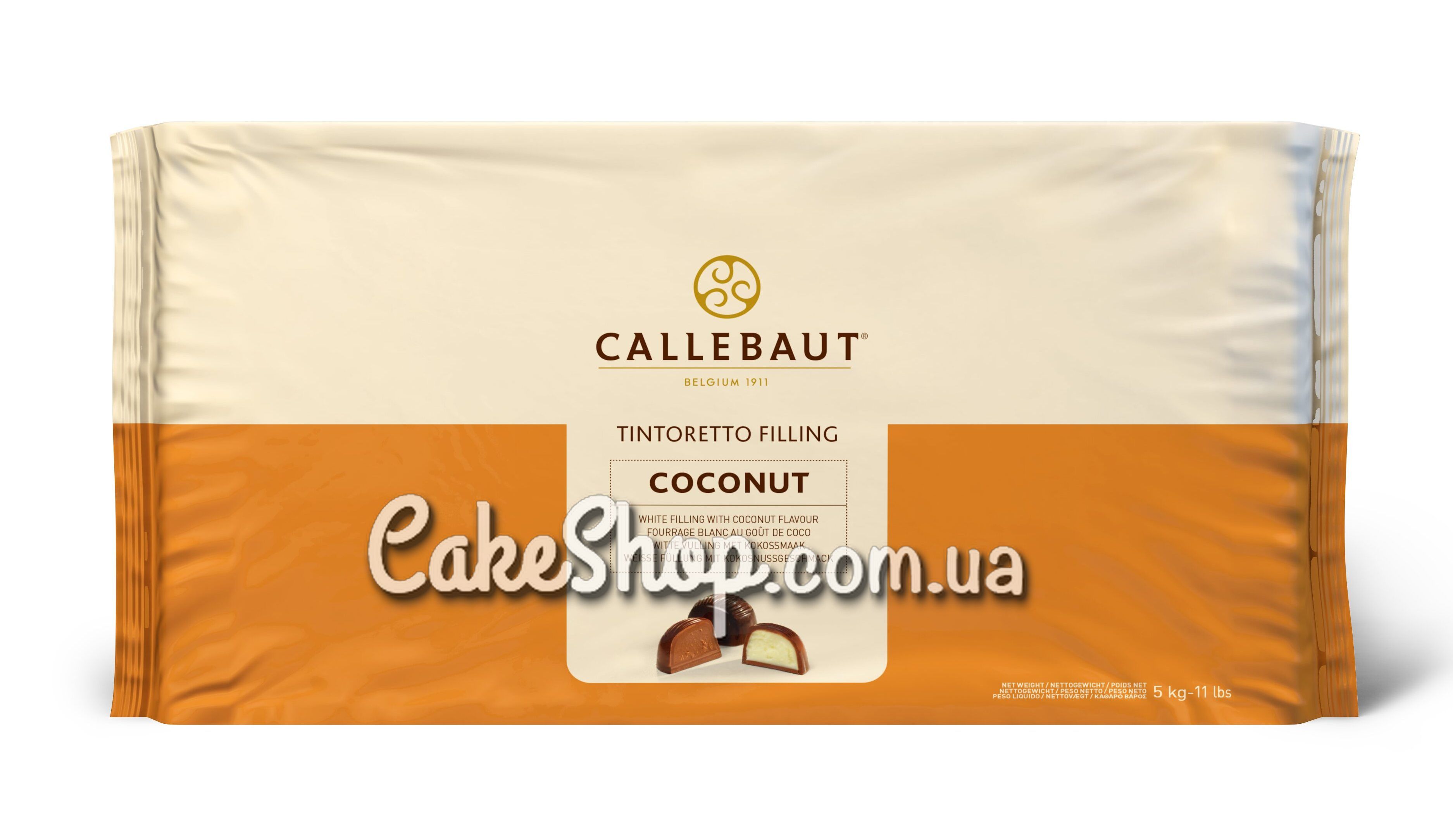 ⋗ Начинка кокосова для цукерок Tintoretto Coconut Сallebaut купити в Україні ➛ CakeShop.com.ua, фото