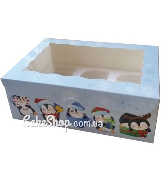 ⋗ Коробка Пингвинята с окном, 25х17х9 см купить в Украине ➛ CakeShop.com.ua, фото